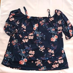 Off Shoulder Floral Top with Straps